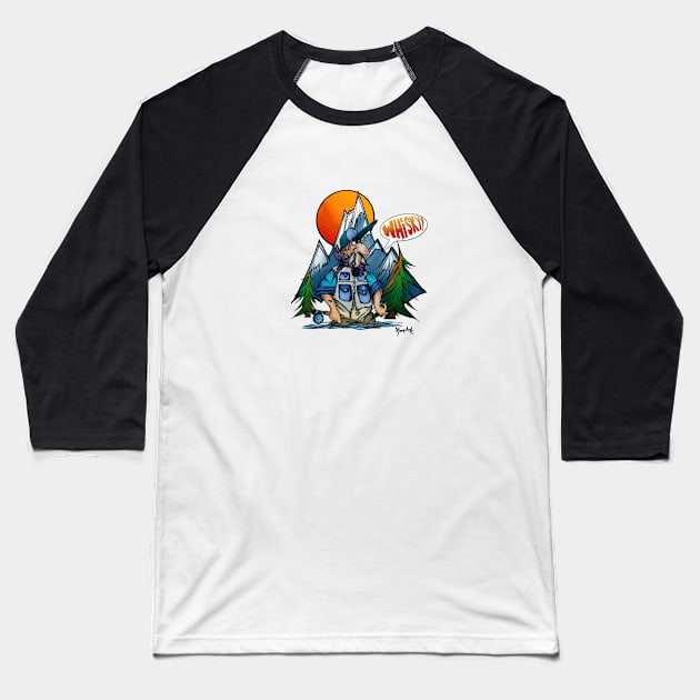 Brook Trout Fly Fisherman Baseball T-Shirt by MikaelJenei